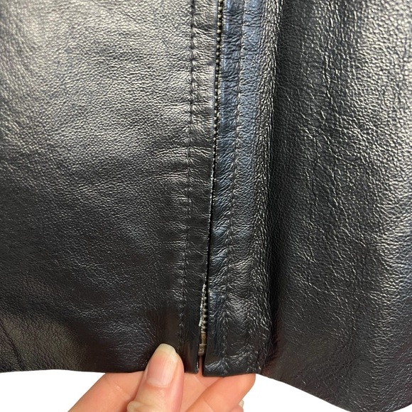 East 5th - Womens Black Leather Jacket Sz LG - Picture 7 of 8